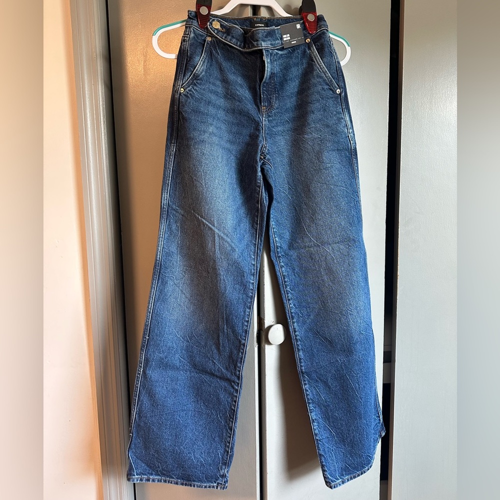 Express Wide Leg High Rise Jeans